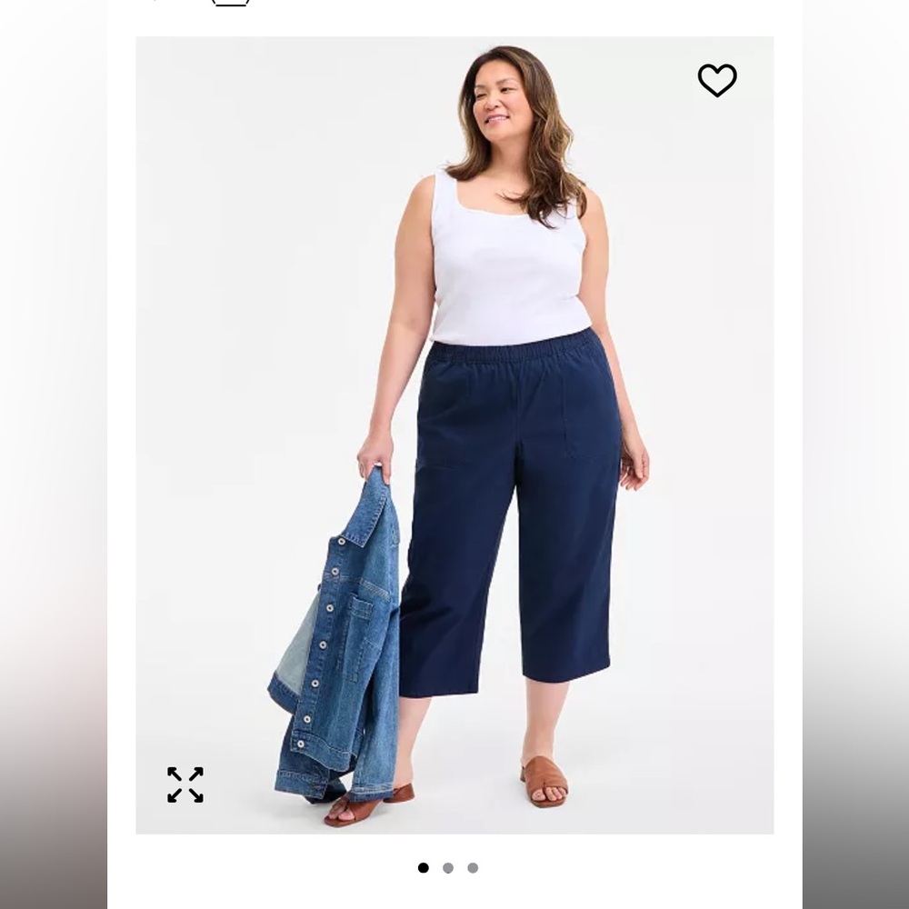 Style & Co women’s plus 24W navy cropped slacks